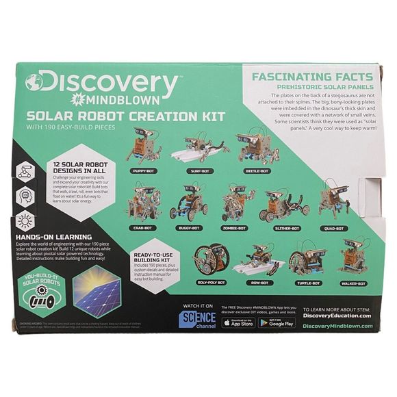 Discovery Kids Mindblown STEM 12-in-1 Solar Robot Creation Kit, 190 Pieces - Picture 2 of 4